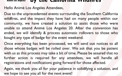 Rollovers for Attendees Affected by the California Wildfires